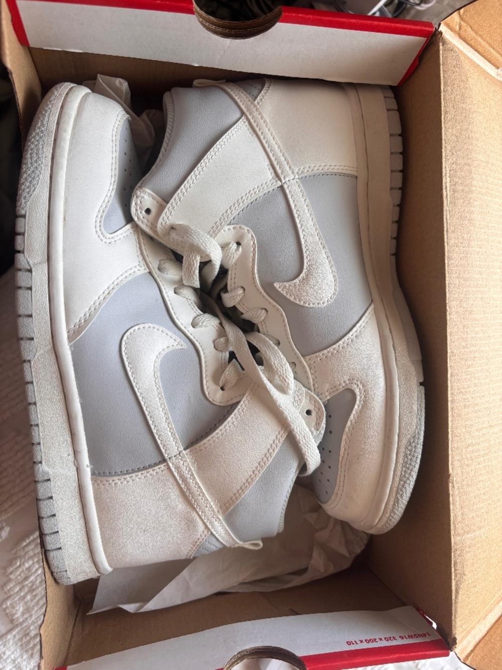 High Top Summit White Dunks Youth sz 6.5
